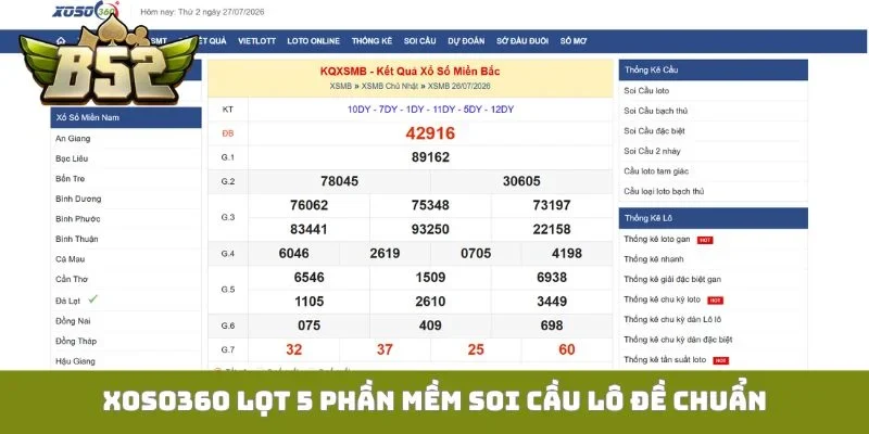 5 Phần Mềm Soi Cầu Lô Đề Chuẩn, Đáng Tin Cậy Nhất Thị Trường Xoso360 lọt 5 phần mềm soi cầu lô đề chuẩn